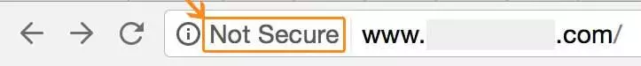 not secure label google chrome ssl https